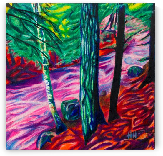 Pink Waters - Color Pencil Drawing by Holly Heath