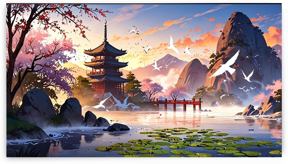  A serene Chinese landscape pain by Aleen