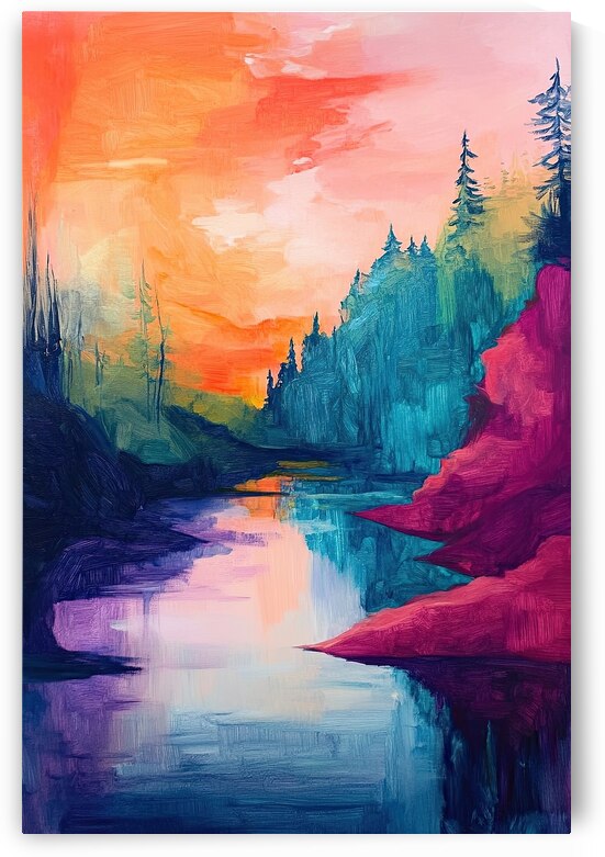 Chromatic River Sunset H29NJP 57 by Abstract Rebellion