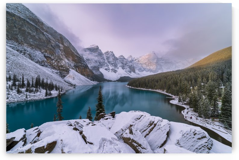 Sunrise In Lake Moraine by Pinaki B