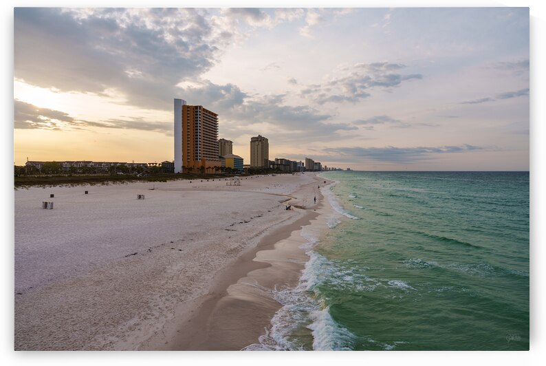 Sunrise Above Panama City Beach Coastline by Jennifer White