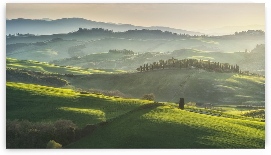 Rolling Hills of Orcia Valley at Sunset by Stefano Orazzini