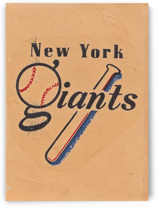 Vintage New York Giants Baseball Art by Row One Brand