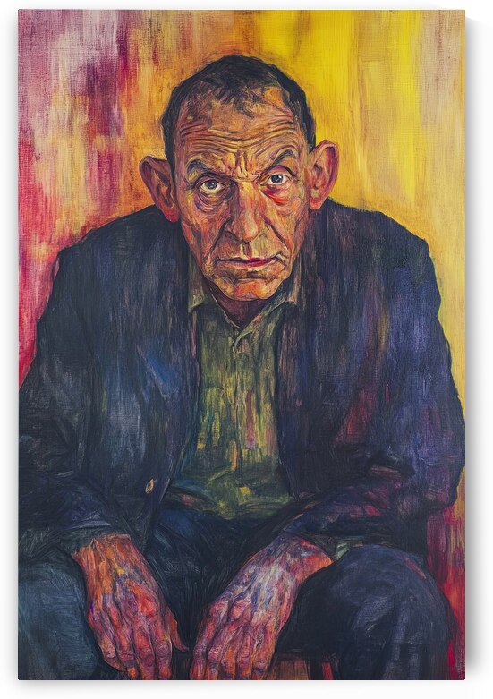 Claude Seated Portrait Y39K8D 62 by Abstract Rebellion