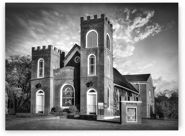 Bluff City Tennessee UM Church in Black-and-White by Shelia Hunt Photography