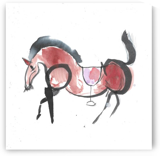 Inky Horse No1 by Robert Burton