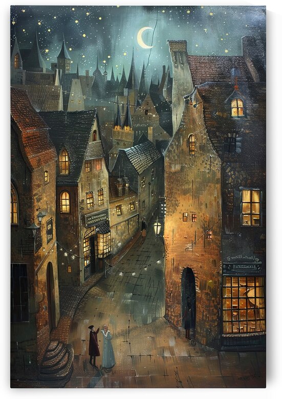 Cobbled Street Nocturne 9H3N2Z 62 by Abstract Rebellion