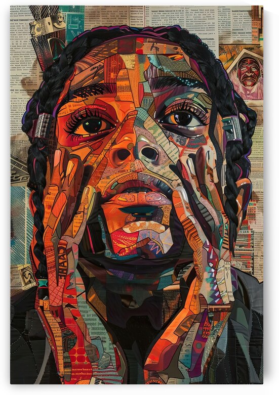 Collage Portrait of Hope 8927AB 52 by Abstract Rebellion