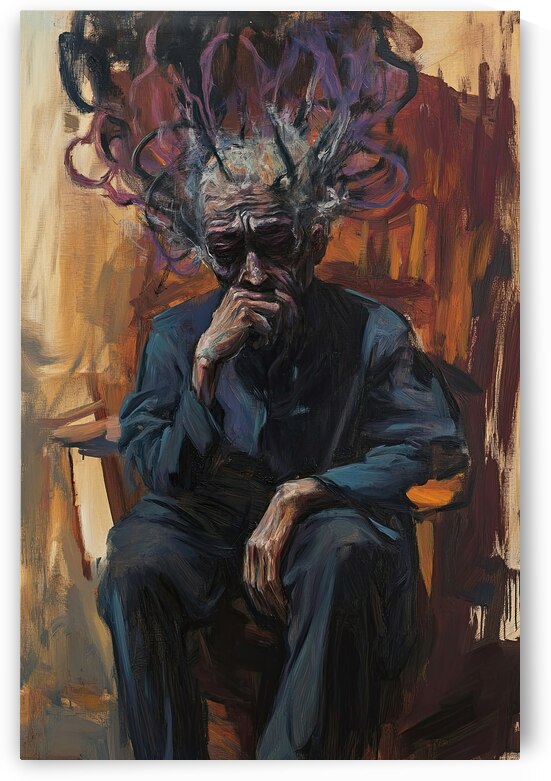 Contemplation Seated Man H9P4N2 65 by Abstract Rebellion