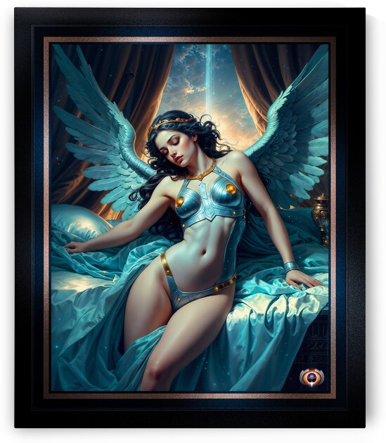 The Celestial Winged Goddess Livia Vestora In Divine Repose Captivating AI Concept Art by Xzendor7 by xzendor7