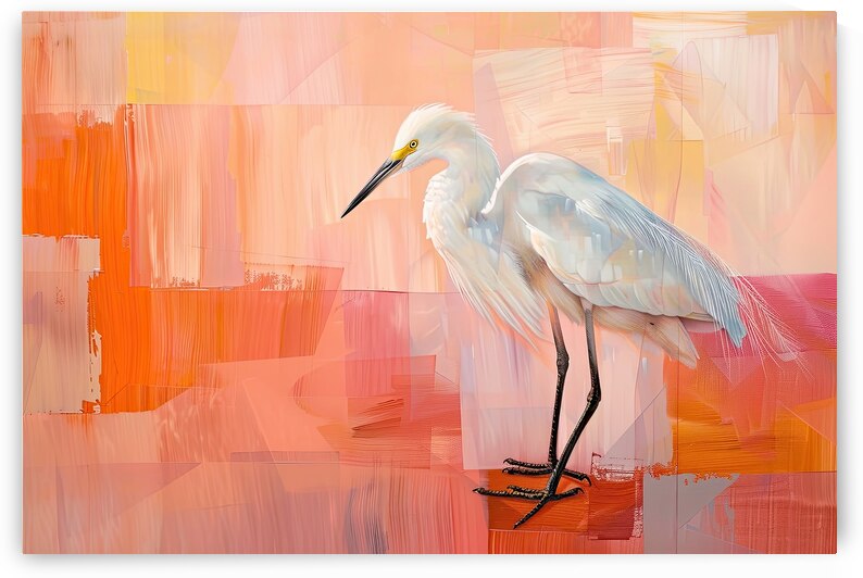 Coral Egret Study 2P3H9N 58 by Abstract Rebellion