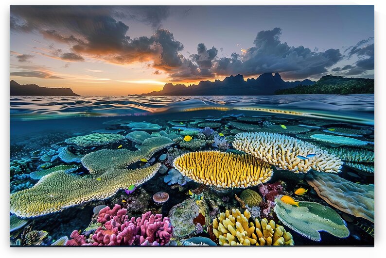 Coral Sunset Reef 9H3N2P 50 by Abstract Rebellion