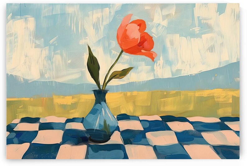 Coral Tulip Still Life H92D3N 57 by Abstract Rebellion