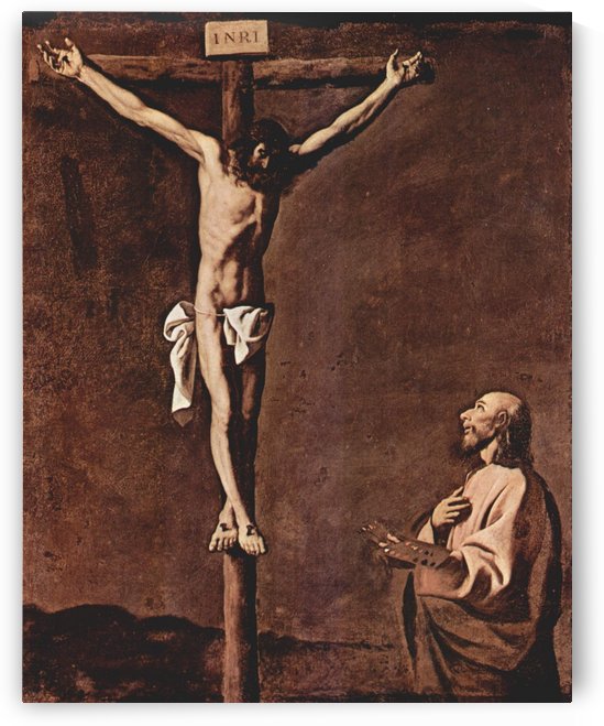 Hl. Lukas als Maler vor dem Gekreuzigten by Francisco de Zurbaran