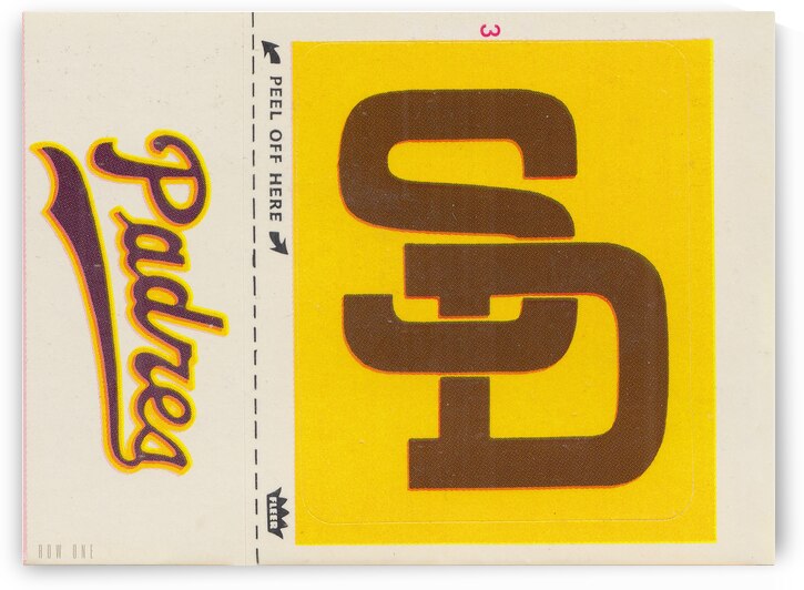 1978 San Diego Padres Fleer Decal Wall Art by Row One Brand