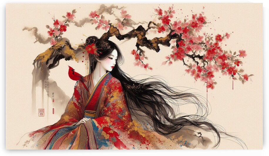 Ethereal Beauty Under the Cherry Blossoms by yucefgreen