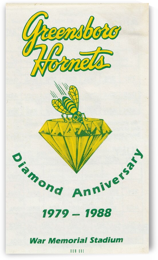 1988 Greensboro Hornets Art by Row One Brand
