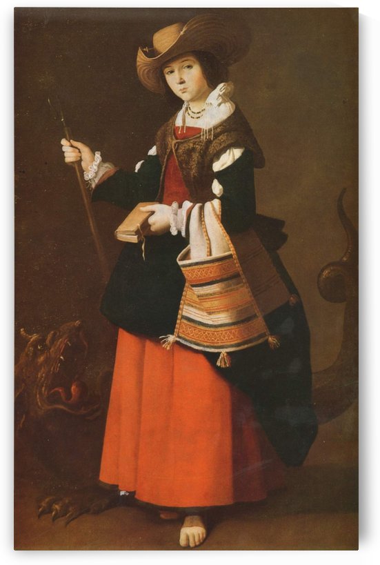 Saint Margaret, dressed as a shepherdess by Francisco de Zurbaran