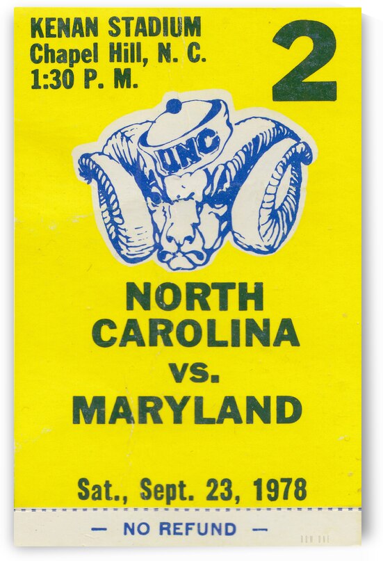1978 Maryland Terrapins at North Carolina Tar Heels by Row One Brand