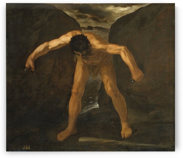 Hercules climbing the mountain by Francisco de Zurbaran