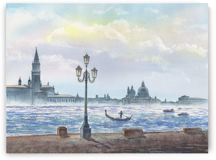 Basilica Di San Giorgio Maggiore And Santa Maria Della Salute Venice Italy by Irina Sztukowski