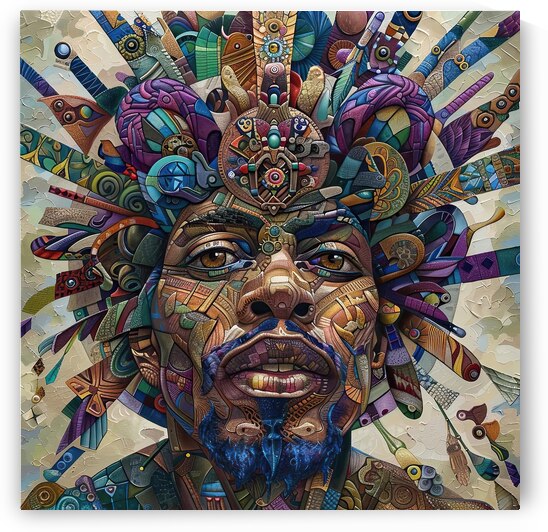 Cosmic Jimi Portrait K9P3N2 72 by Abstract Rebellion