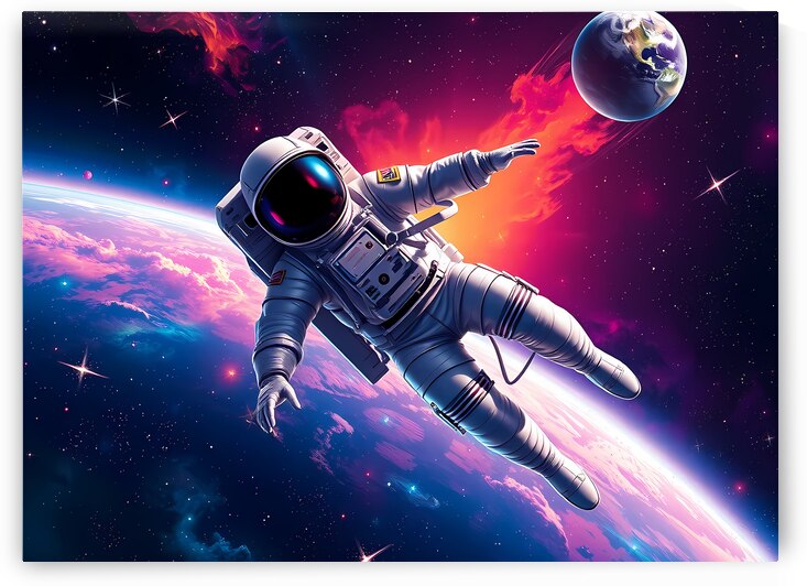 Futuristic Astronaut Puzzle – Stunning Space Adventure Jigsaw by el halaoui ali