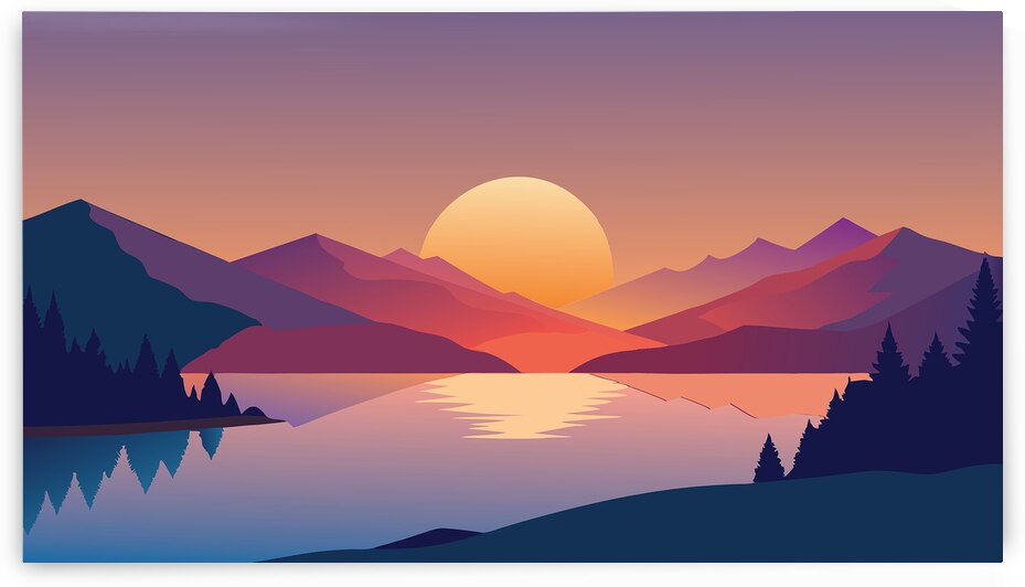 Paysage Naturel – Magnifique Coucher de Soleil en Panorama by el halaoui ali