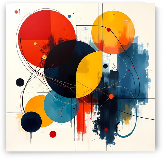 Bold Abstract Composition - Colorful Geometric Art by el halaoui ali