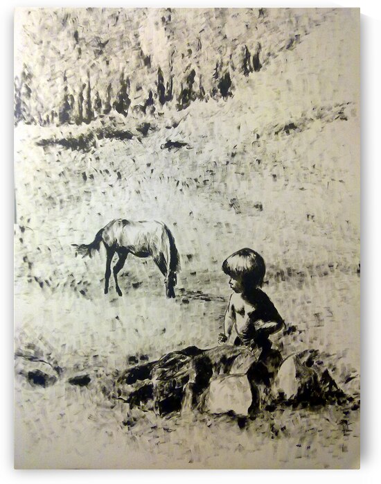 A Boy and a Horse by Boris Nekrasov