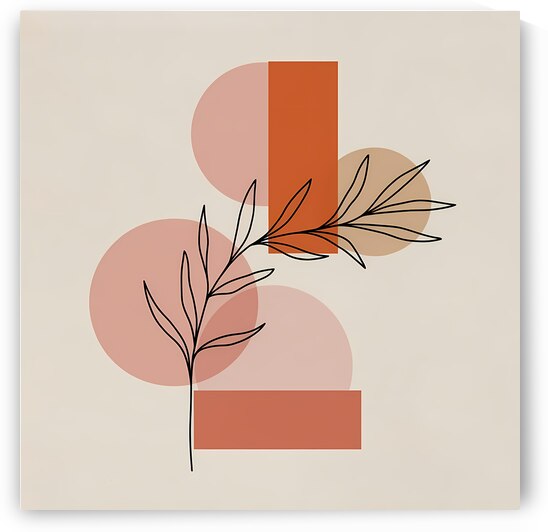 Minimalist Botanical Art - Modern Abstract Design by el halaoui ali