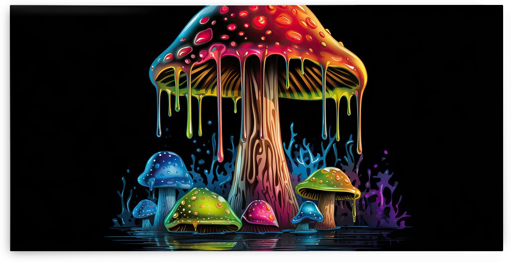Colour neon mushroom by Point Art