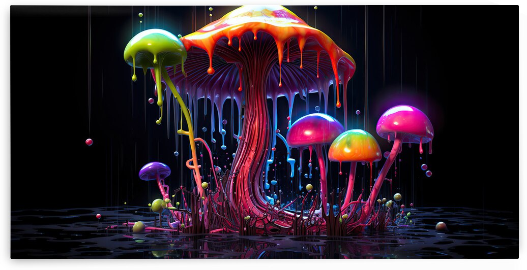Psychedelic mushroom by Point Art