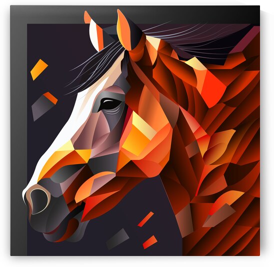 Abstract horse  by Point Art