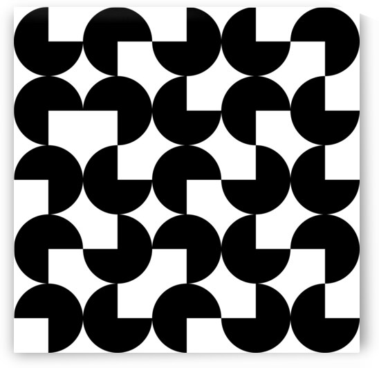 Stylized Circle Mosaic - Contemporary Abstract Art by el halaoui ali