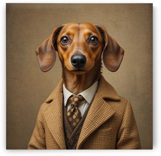 The Distinguished Dachshund: A Portrait of Canine Elegance by ericinair