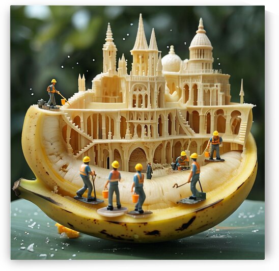 Banana Cathedral: Miniature Architectural Masterpiece by Muservap 