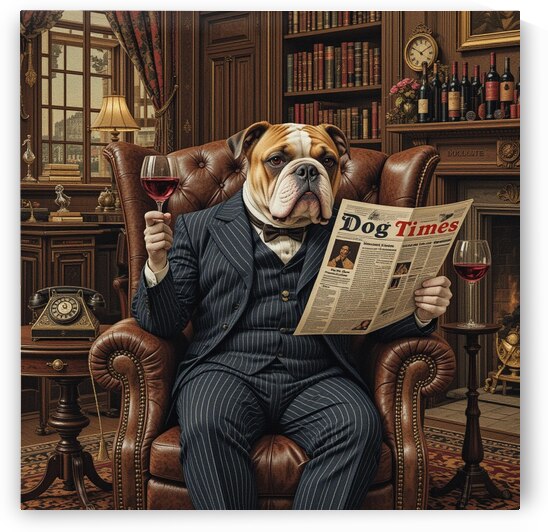 The Distinguished Bulldog: A Study in Canine Sophistication by ericinair