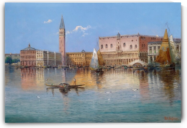 Venedig Acqua Alta by Karl Kaufmann [1843–1905] by MyCozyFineArt