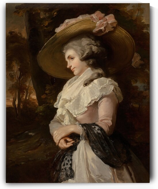 Portrait of a young lady in pink by John Raphael Smith [1752–1812] by MyCozyFineArt