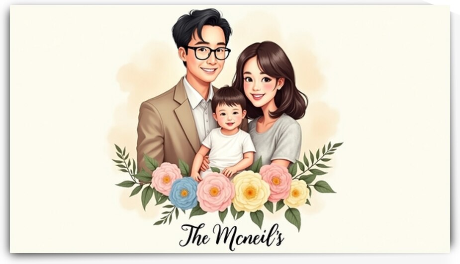 Cherished Moments : A Loving Family Portrait High Resolution Digital Art by Abdulrahman Yasser