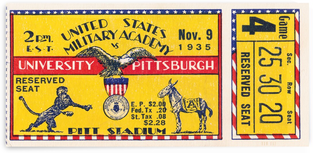 1935 Army Cadets at Pitt Panthers by Row One Brand