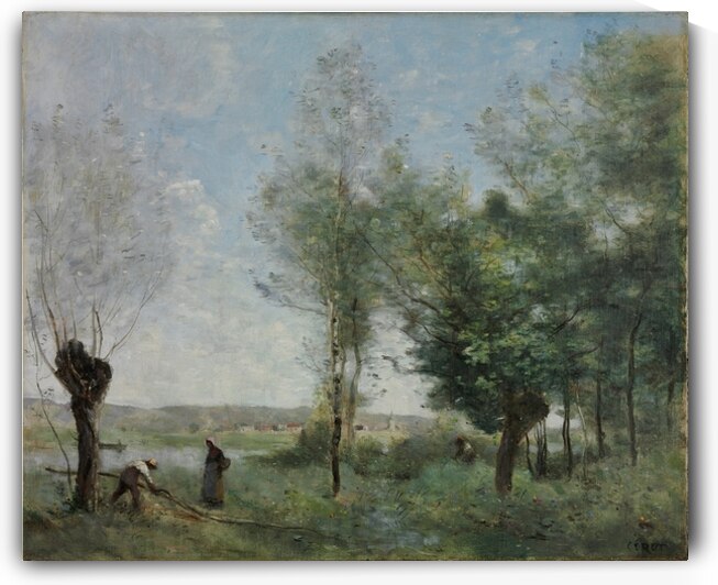 Souvenir of Coubron by Jean–Baptiste–Camille Corot [1796–1875] by MyCozyFineArt