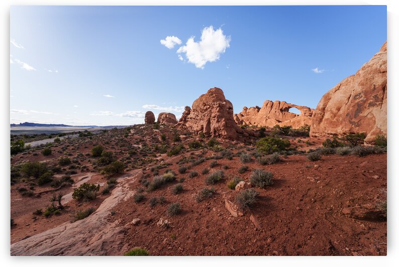 Arches Skyline Arch And Road by Jennifer White