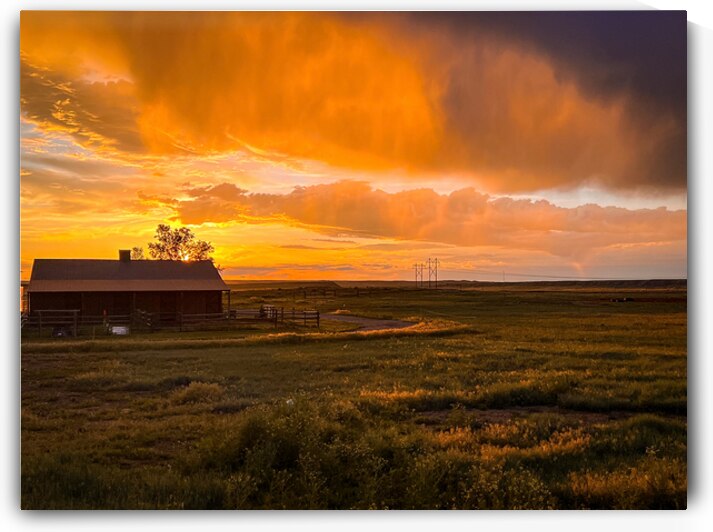 Montanas Fiery Farewell by Dream World Images
