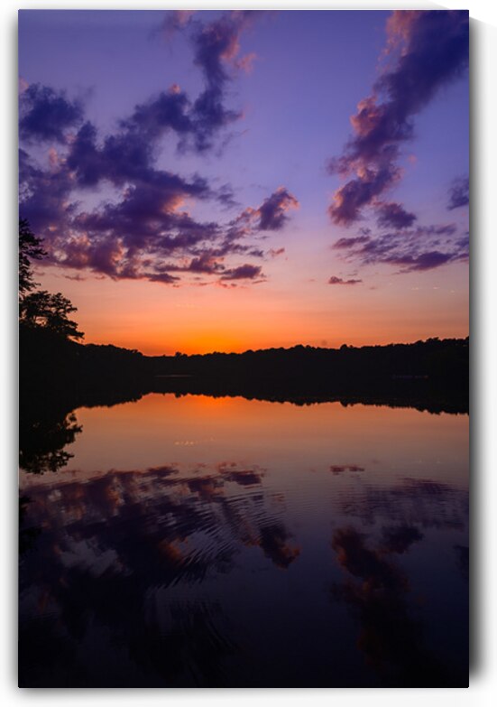 Enchanted Horizon: Capturing the Magic of Sunset at Killens Pond by Dream World Images