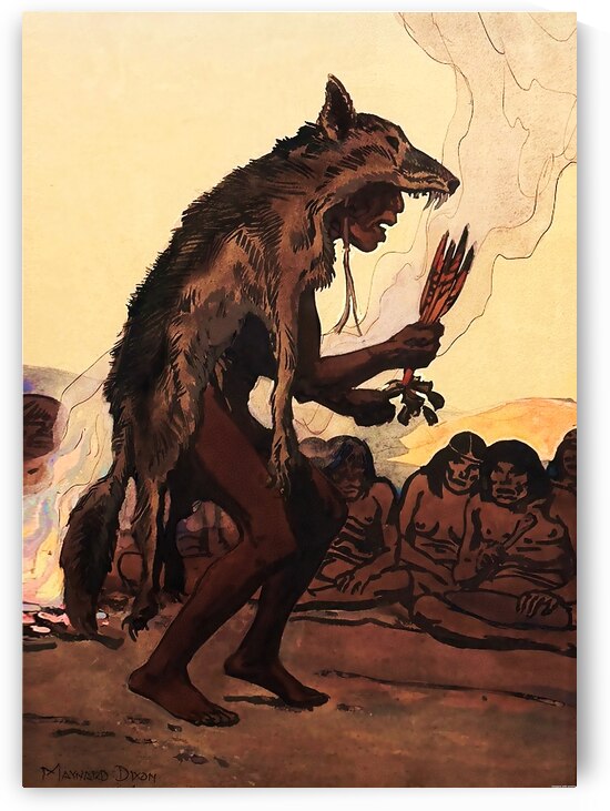 Wolf Dancer Western Art by Maynard Dixon by Fabricci