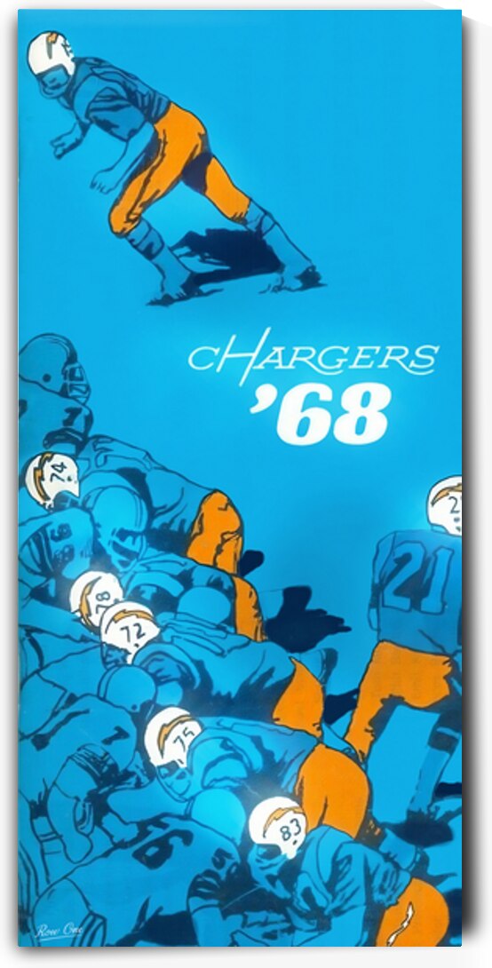 1968 San Diego Chargers Art by Row One Brand