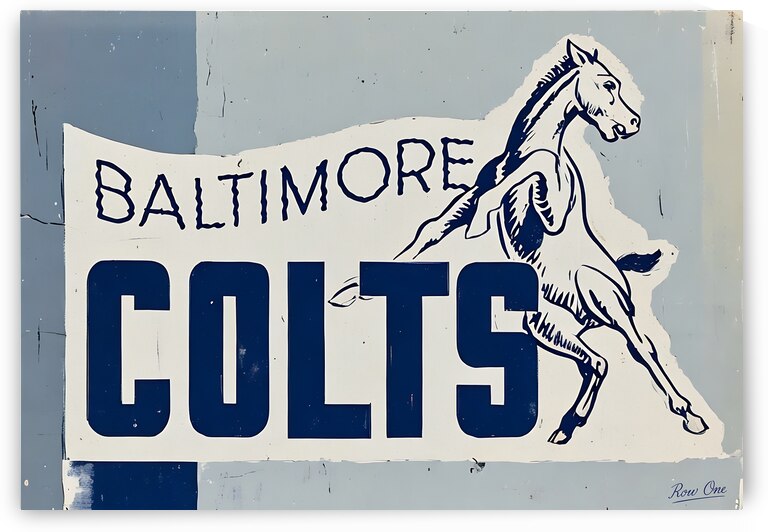1960s Baltimore Colts Art by Row One Brand