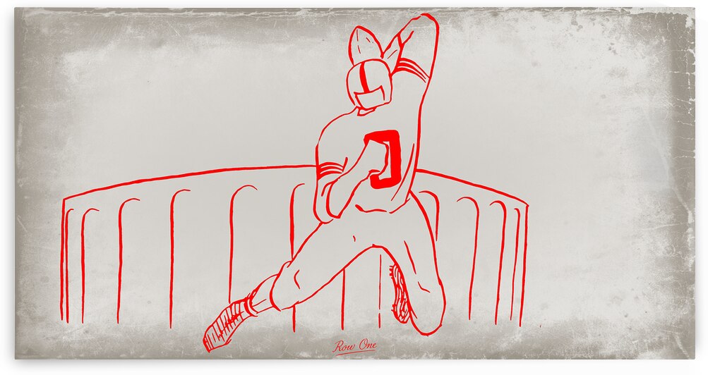 1950s Ohio State Football Player Art by Row One Brand